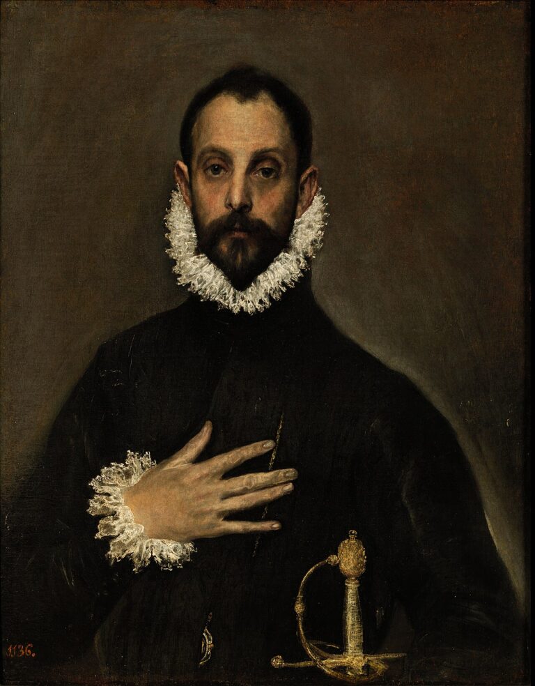 El caballero de la mano en el pecho