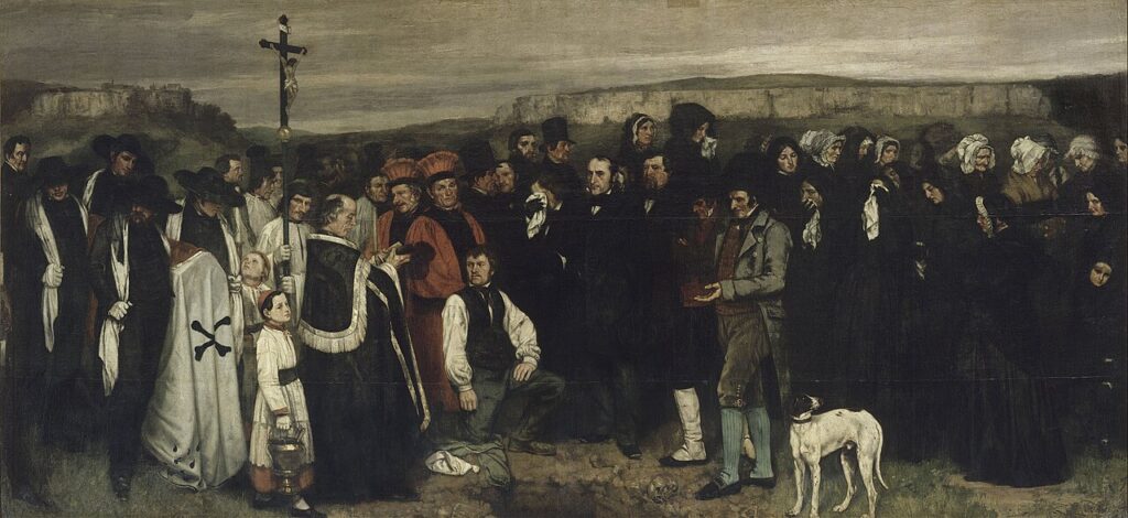 Un entierro en Ornans, de Gustave Courbet