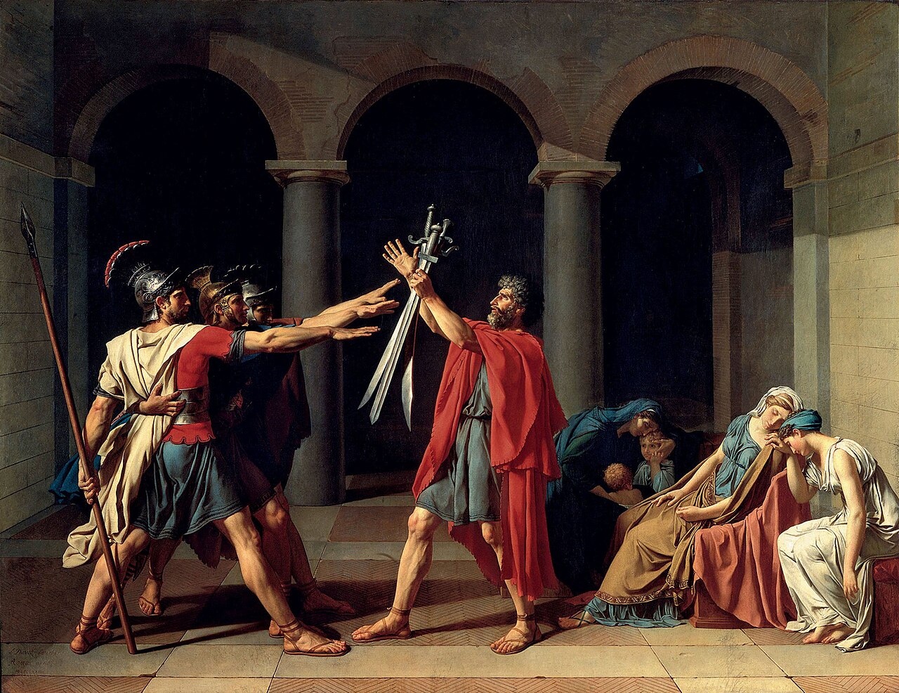 El juramento de los Horacios, de Jacques-Louis David