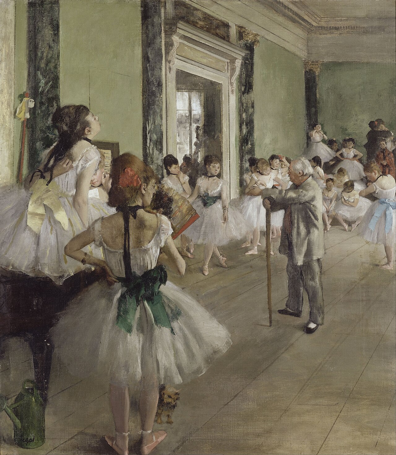 La clase de danza, de Edgar Degas (1874), escena impresionista de bailarinas
