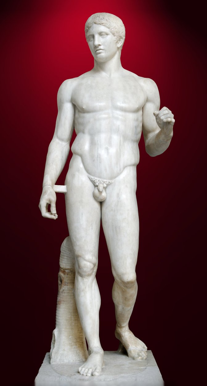 Doríforo de Policleto, copia romana en mármol del original griego en bronce