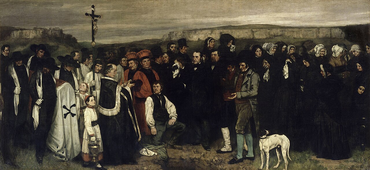 Un entierro en Ornans, de Gustave Courbet