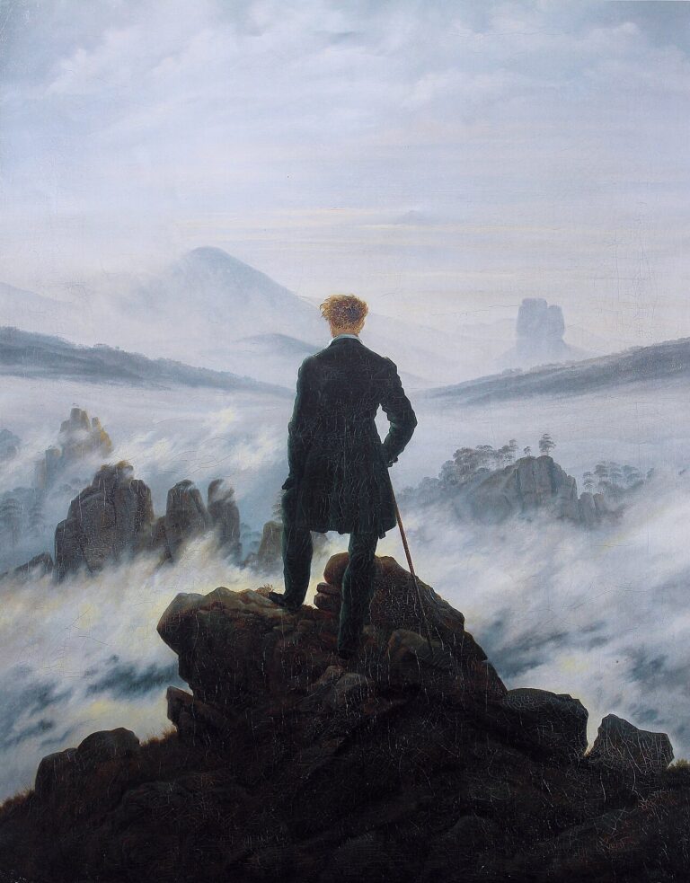 El caminante sobre el mar de nubes, de Friedrich