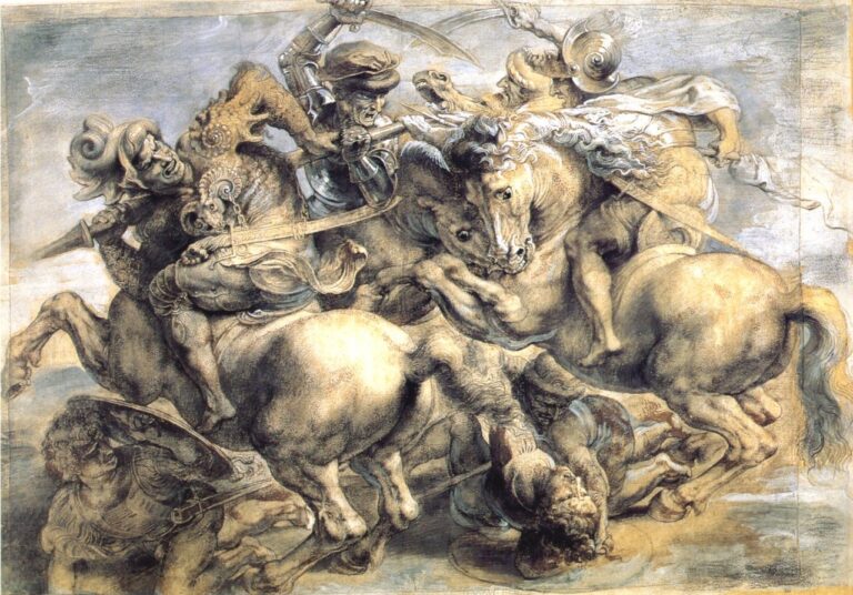 La batalla de Anghiari, copia de Rubens