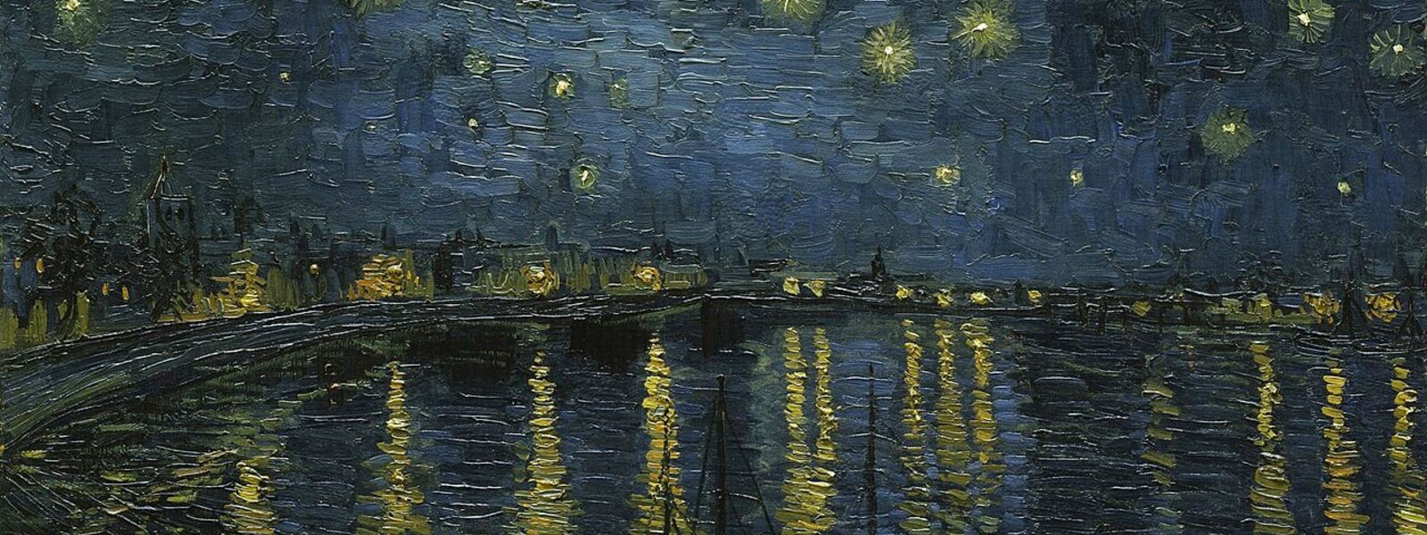 La noche estrellada de Vincent van Gogh, 1889, óleo postimpresionista