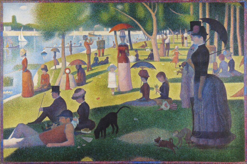 Un domingo por la tarde en la isla de la Grande Jatte, de Georges Seurat