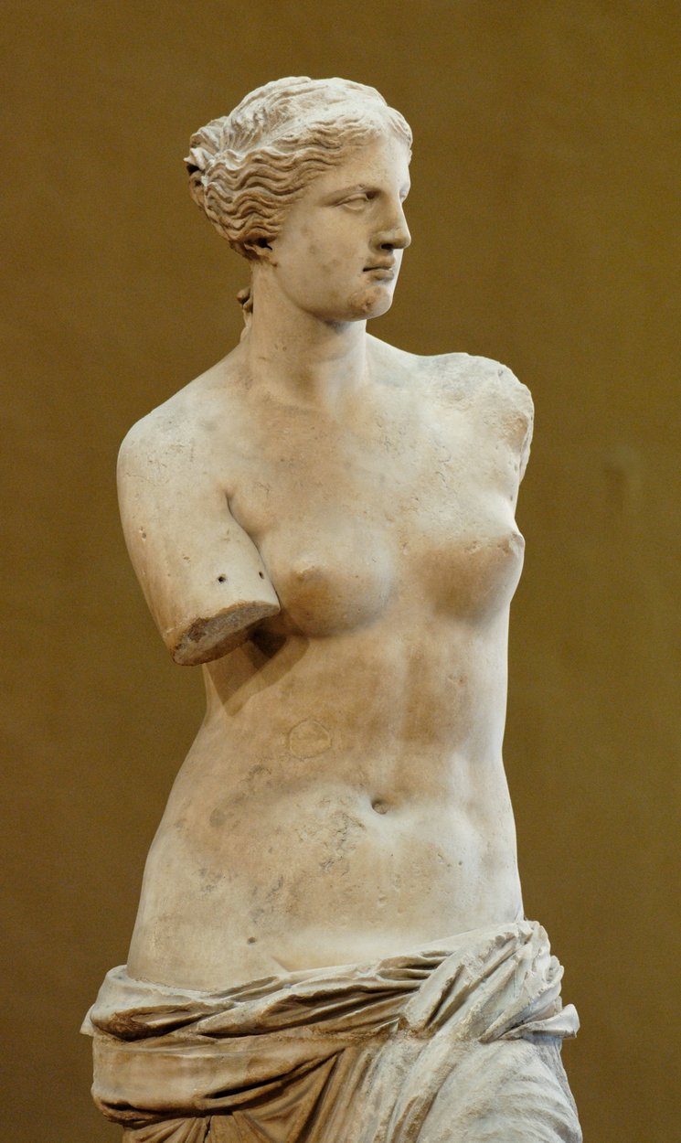 La Venus de Milo, escultura helenística conservada en el Museo del Louvre